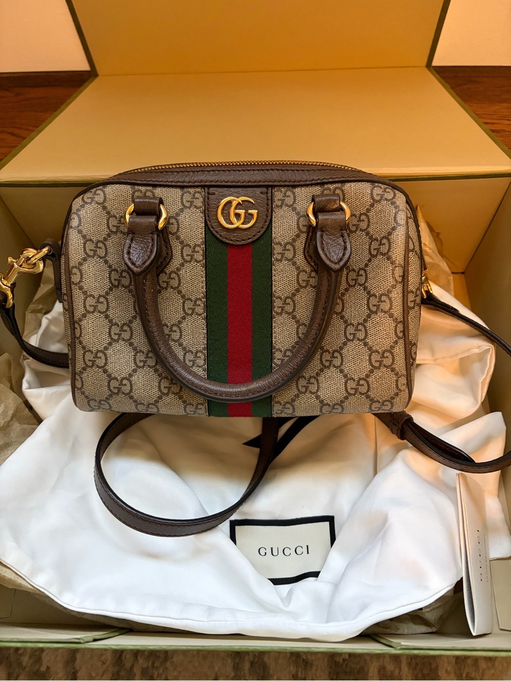 Authentic Gucci Boston Crossbody Bag
